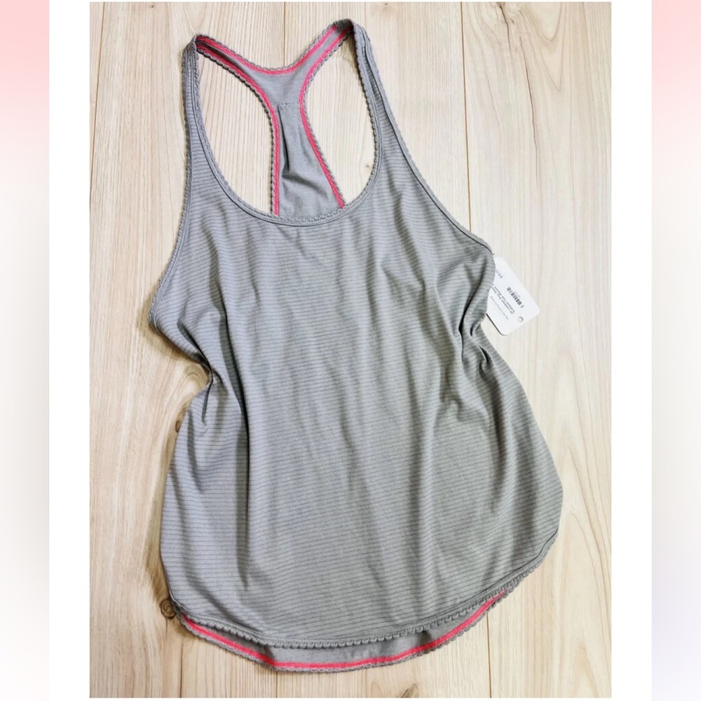 lululemon athletica Gray and Pink Racerback Tank Top